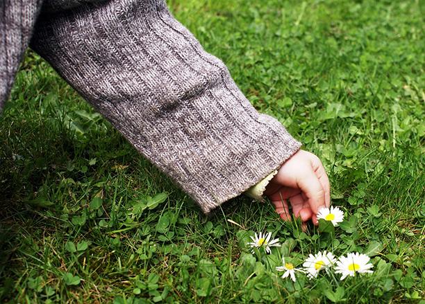 Child Picking Wildflowers - gratitude