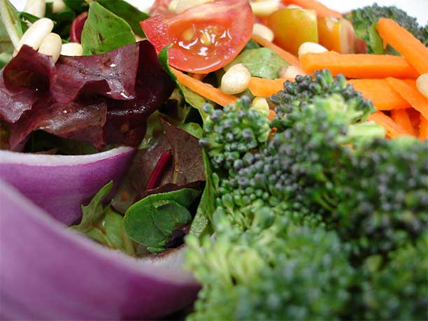 Salad close up - mindful eating