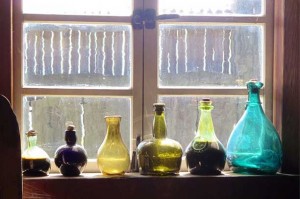 bottles in window - mindful eating